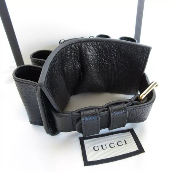 Auth GUCCI Lip case black leather - Picture 11 of 16